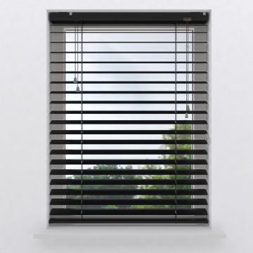 Aluminium Jaloezie 50mm Easy Matte Black open